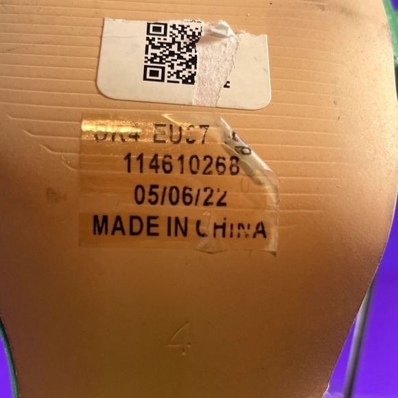 Topshop Green Riley Beaded Trim Heeled Sandal With Ankle Tiel Women's Size 6-NEW - Picture 8 of 8